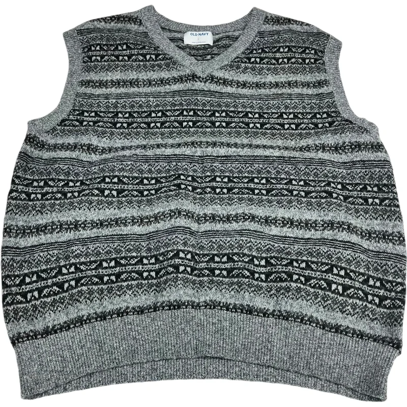 Vest Sweater By Old Navy In Grey, Size: L