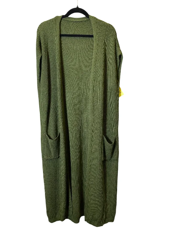 Cardigan By Clothes Mentor In Green, Size: Xl