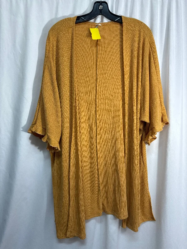 Cardigan By Clothes Mentor In Yellow, Size: Xxl