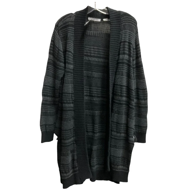 Cardigan By Eight Eight Eight In Black & Grey, Size: L