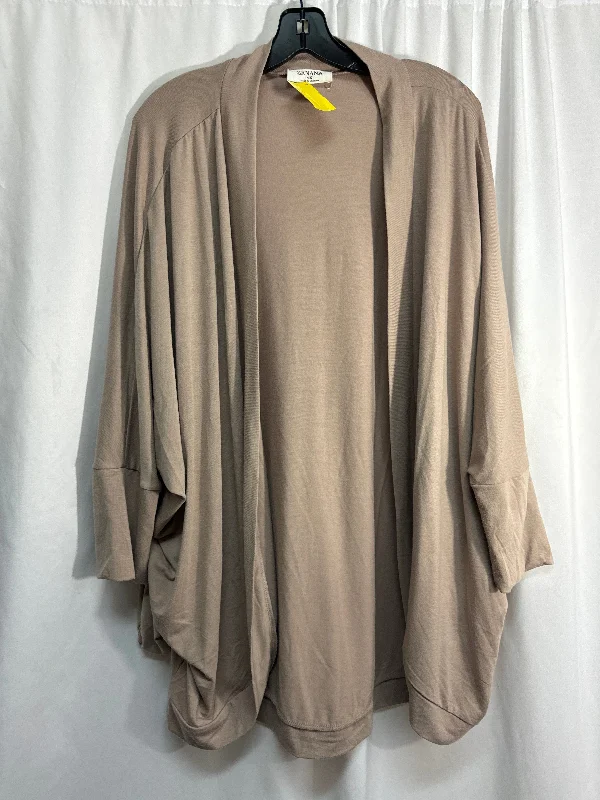 Cardigan By Zenana Outfitters In Beige, Size: 2x