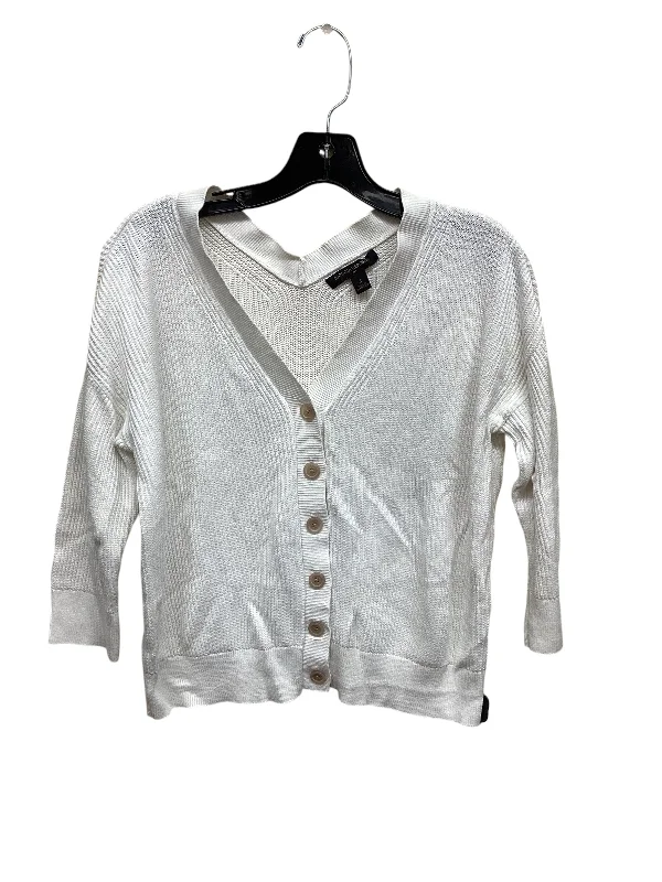 Sweater Cardigan By Banana Republic In White, Size: S