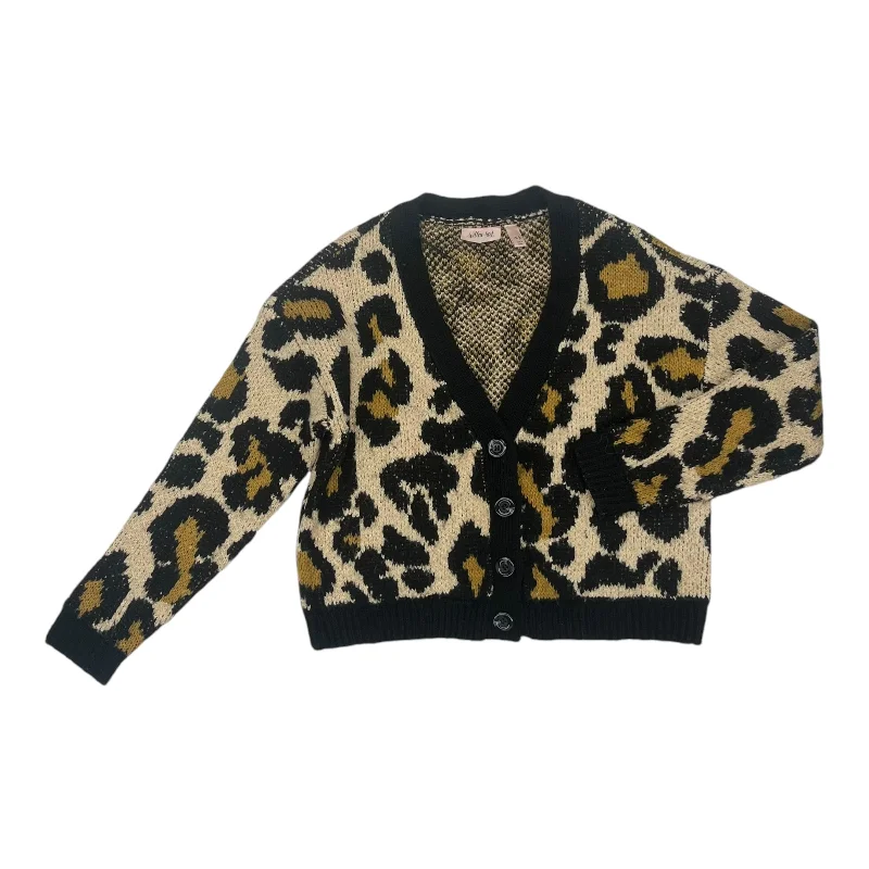 Sweater Cardigan By Clothes Mentor In Animal Print, Size:Xs