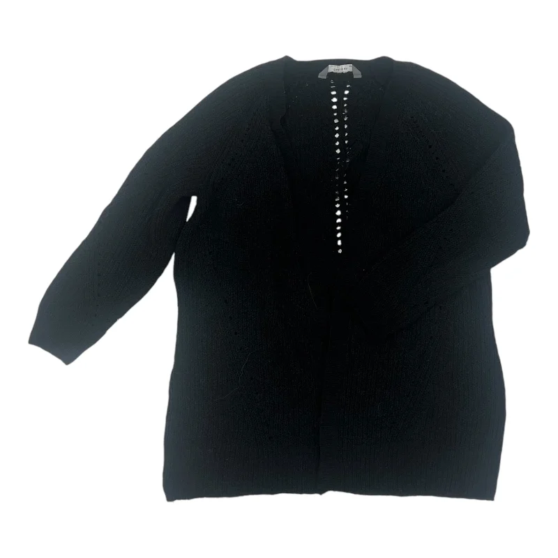 Sweater Cardigan By Clothes Mentor In Black, Size:M