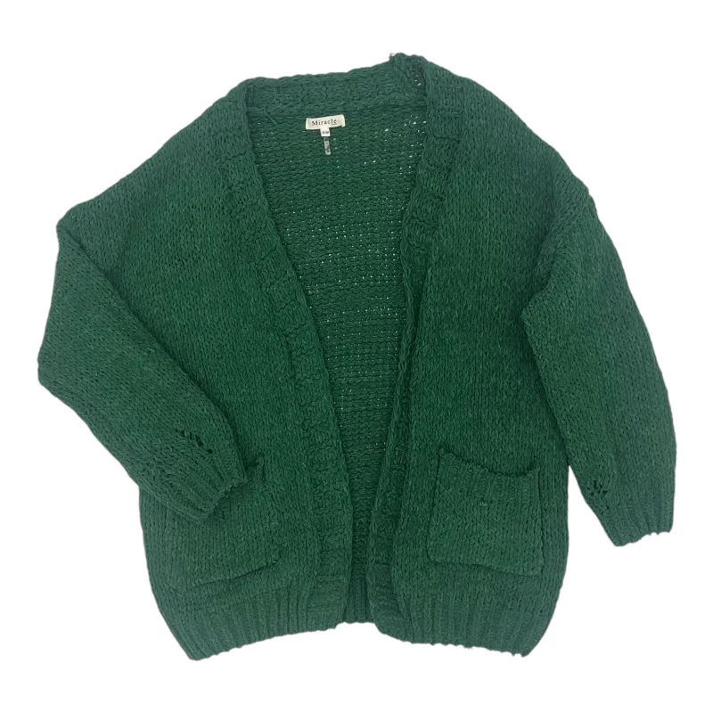 Sweater Cardigan By Miracle In Green, Size:S