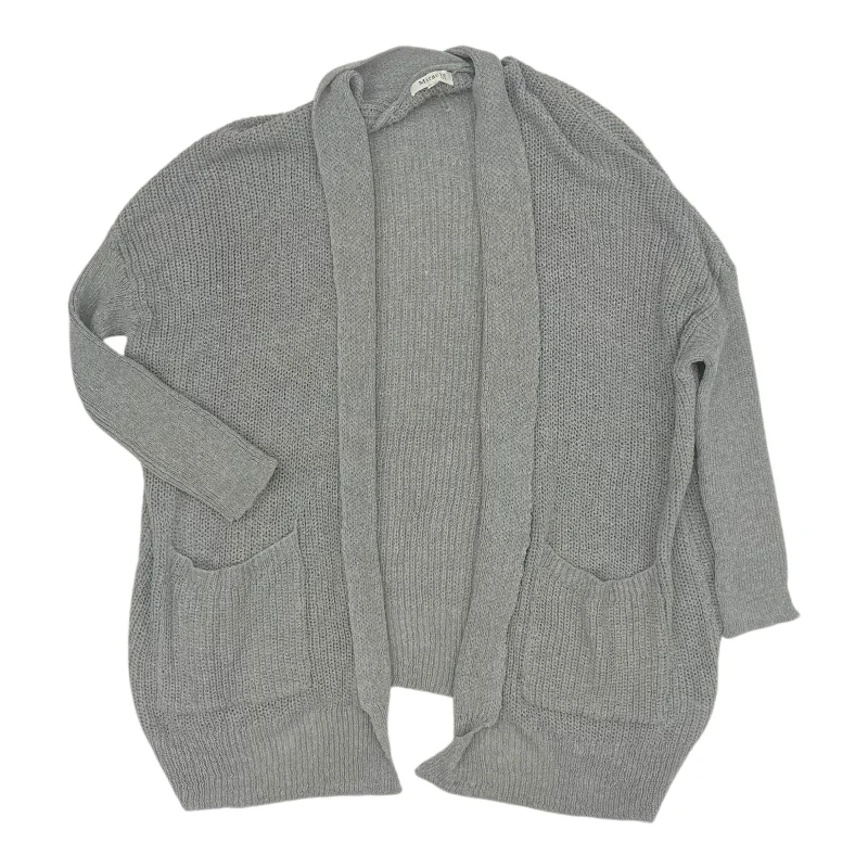 Sweater Cardigan By Miracle In Grey, Size:M