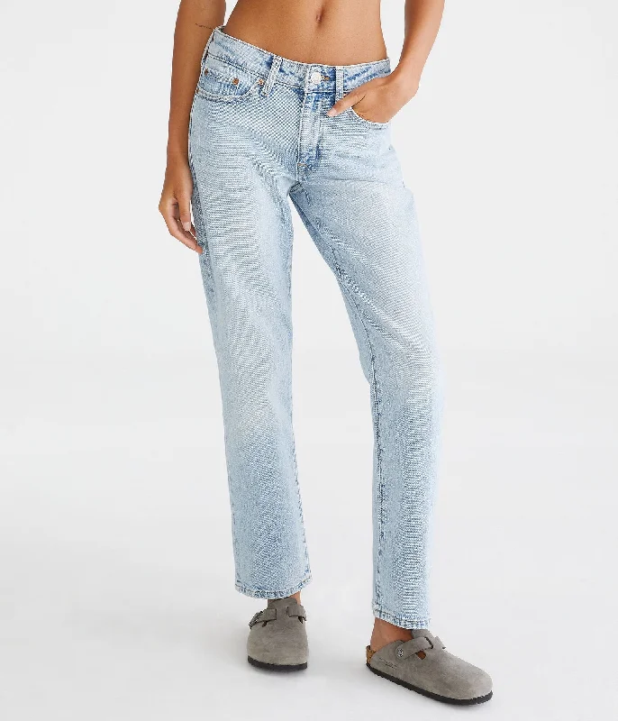 Aeropostale Mid-Rise Straight Ankle Jean