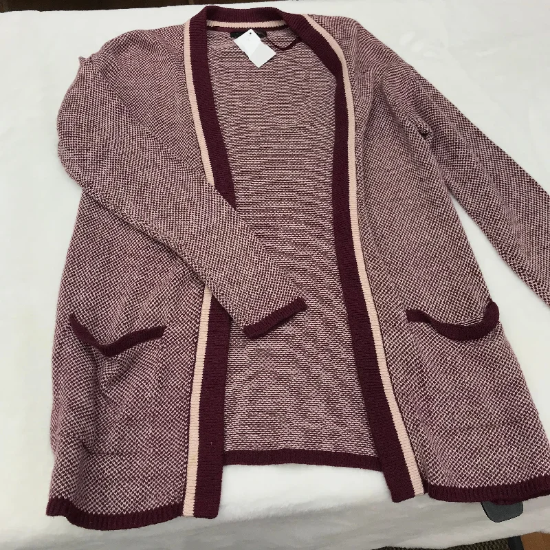 Cardigan By Banana Republic In Maroon, Size: Xs