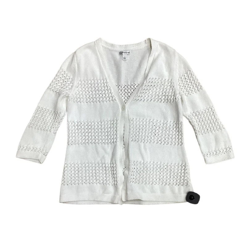 Cardigan By Croft And Barrow In White, Size: S