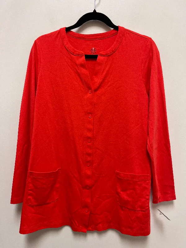 Cardigan By Isaac Mizrahi Live Qvc In Orange, Size: M