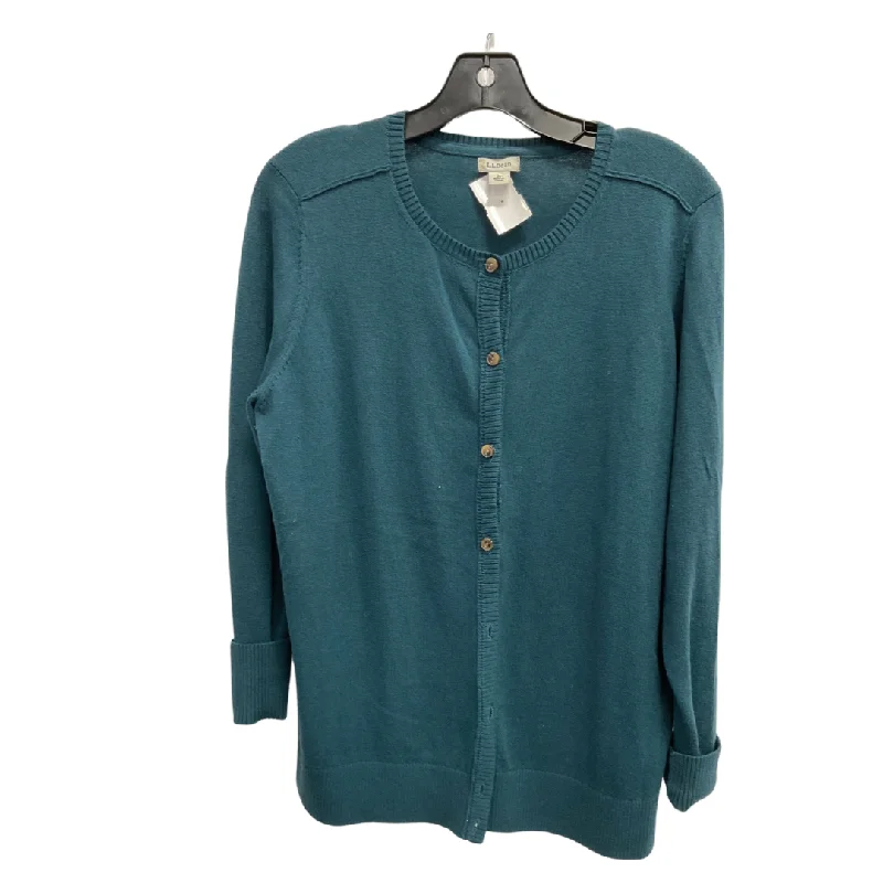 Cardigan By L.l. Bean In Teal, Size: L