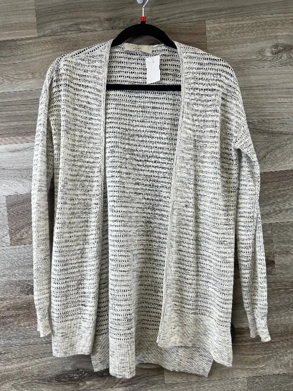 Cardigan By Loft In Grey & White, Size: Xs