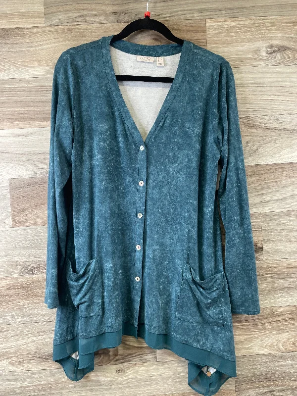 Cardigan By Logo In Green, Size: Xs