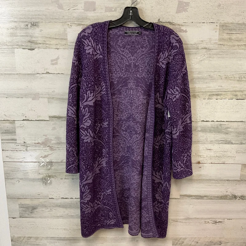 Cardigan By Peruvian Connection In Purple, Size: M