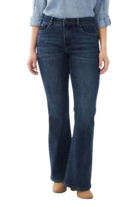 Christina Flare Leg Jean In Dark Wash