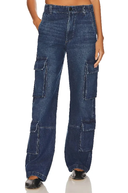 Delena Denim Cargo Jean In Alma