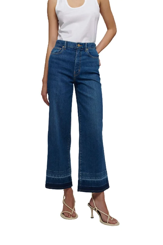 Isla High Rise Wide Crop Jeans In Mercer