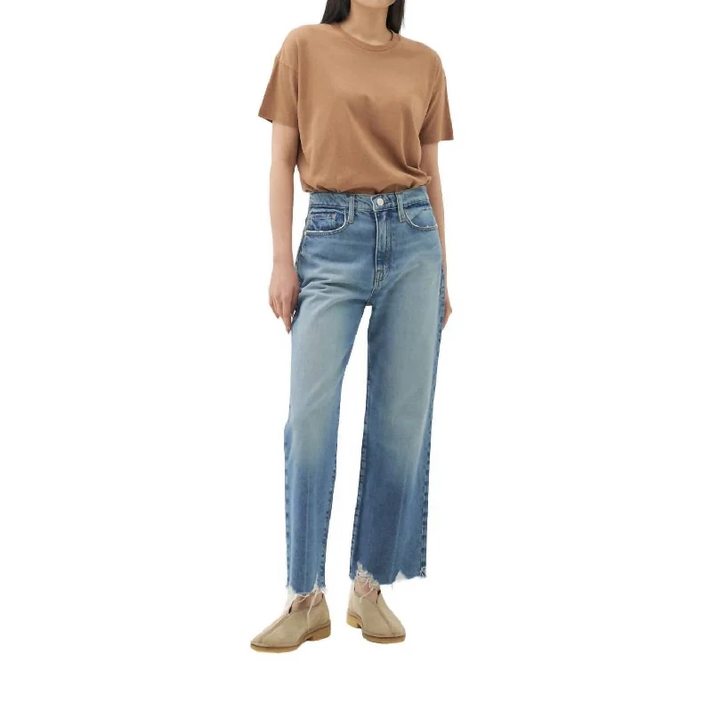 Le Jane Crop Jeans In Varsity Blues Modern Chew