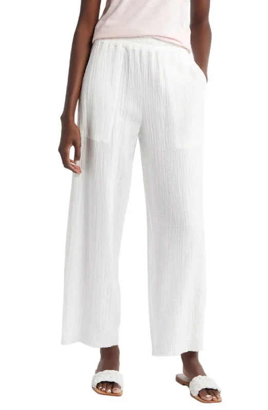 Leon Crop Pant In White