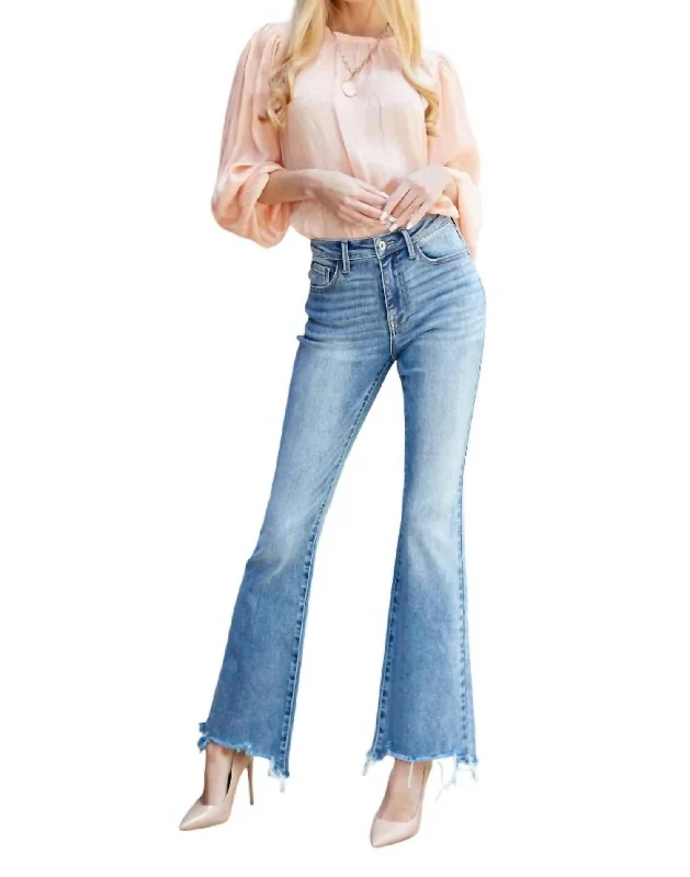 Mid Rise Boot Cut Jeans - Plus In Medium