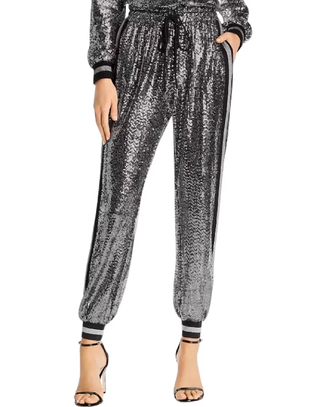 Mirror Ball Jogger Pants In Black