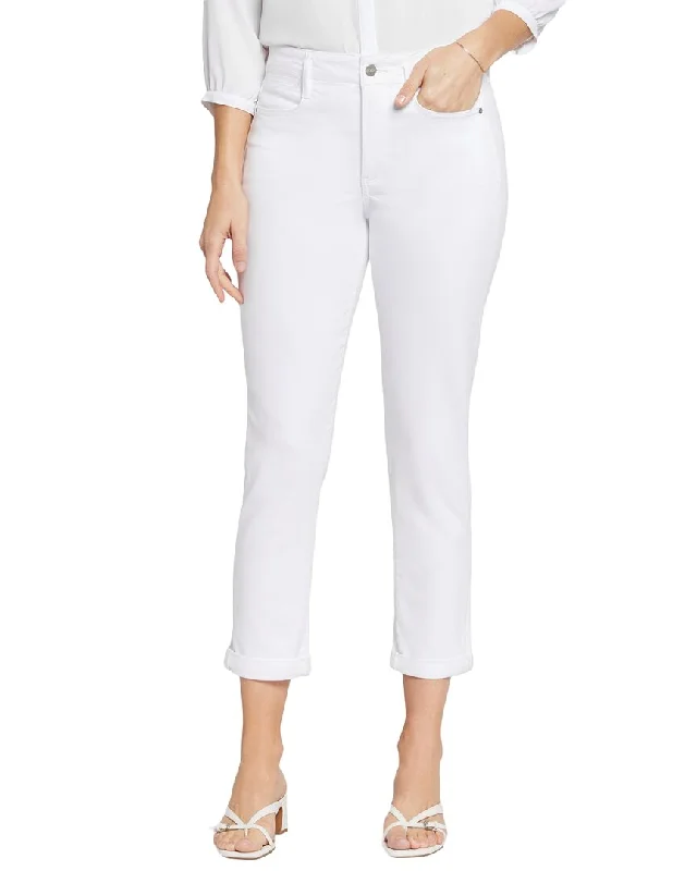 NYDJ High-Rise Girlfriend Optic White Jean