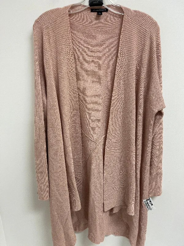 Sweater Cardigan By 41 Hawthorn In Pink, Size: 1x