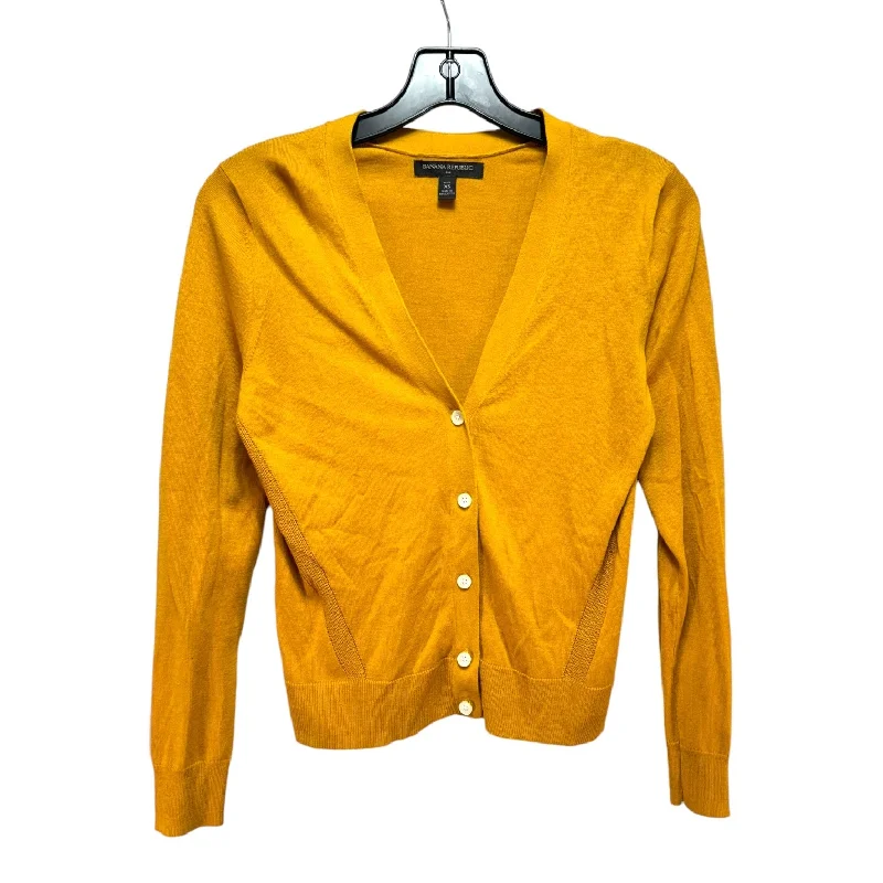 Sweater Cardigan By Banana Republic In Gold, Size: Xs