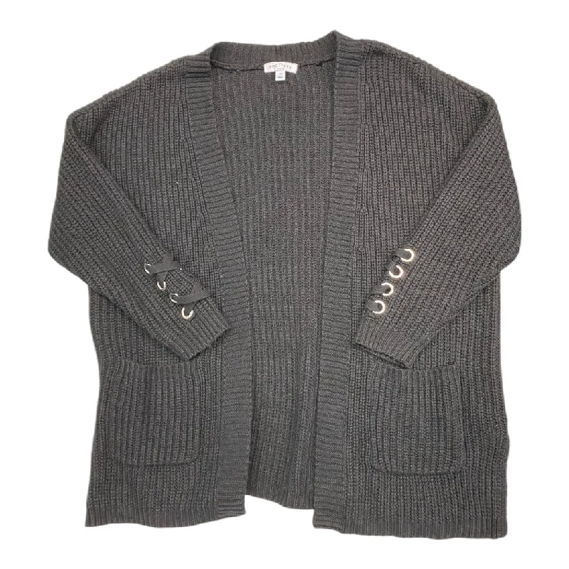 Sweater Cardigan By Boutique + In Black, Size: 3x