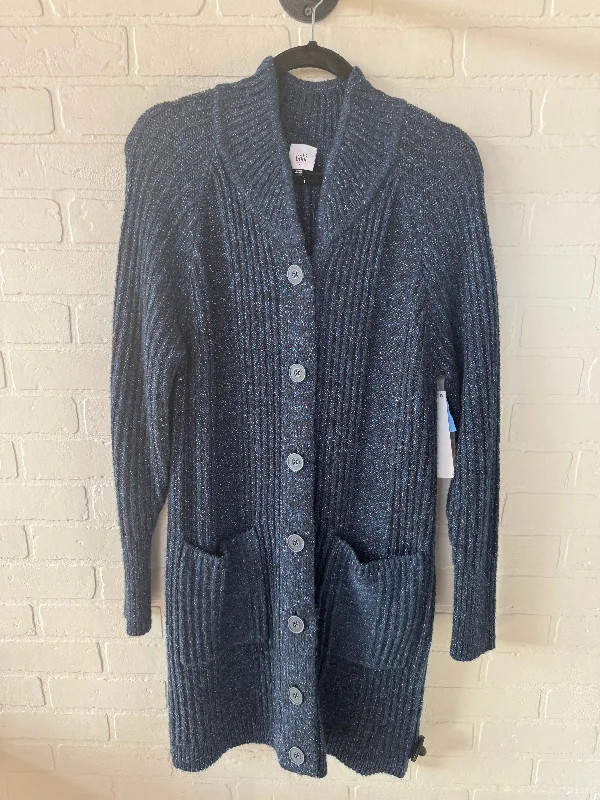 Sweater Cardigan By Cabi In Blue, Size: M