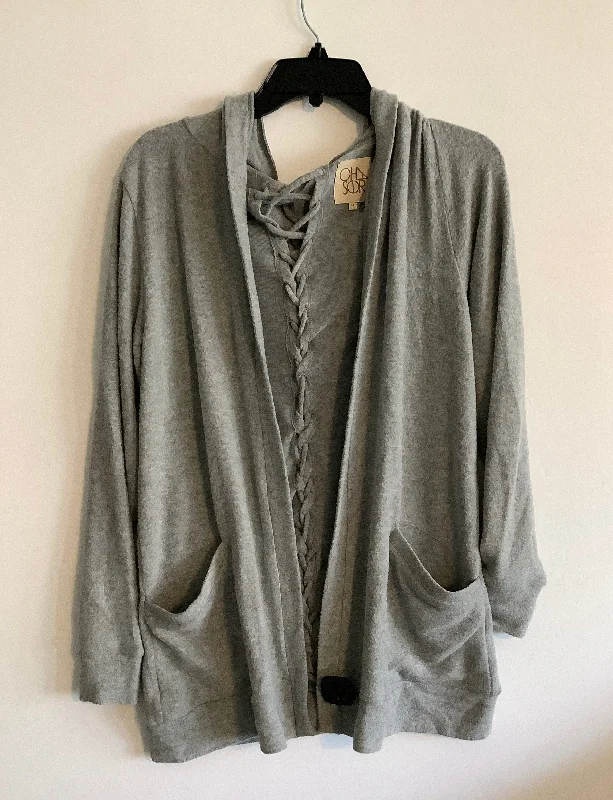 Sweater Cardigan By Chaser In Grey, Size: M