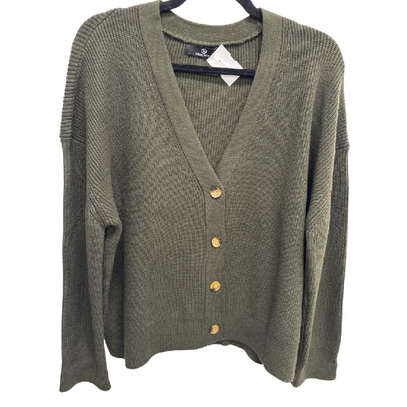 Sweater Cardigan By Clothes Mentor In Green, Size: M