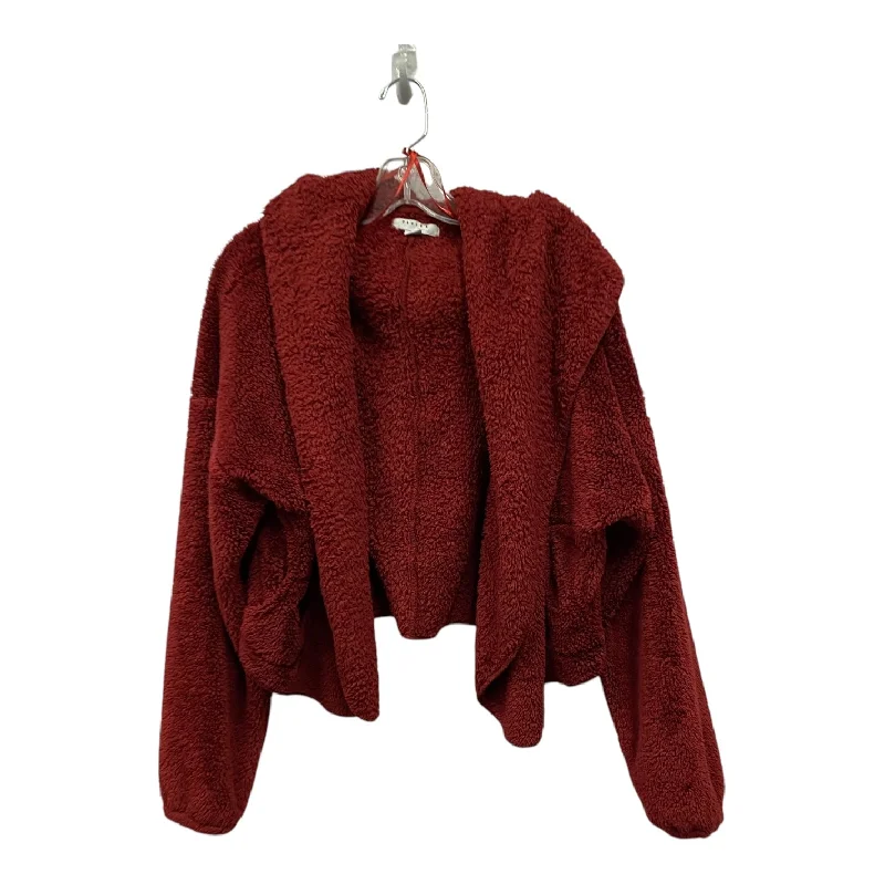 Sweater Cardigan By Favlux In Red, Size:M