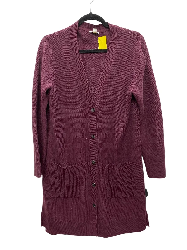 Sweater Cardigan By J. Jill In Purple, Size: Mp