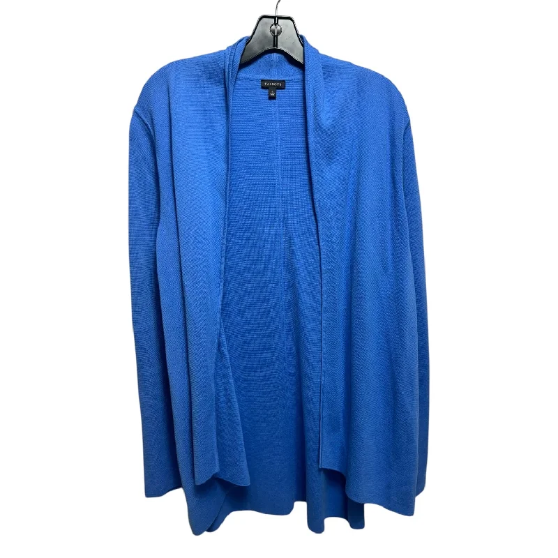 Sweater Cardigan By Talbots In Blue, Size: L