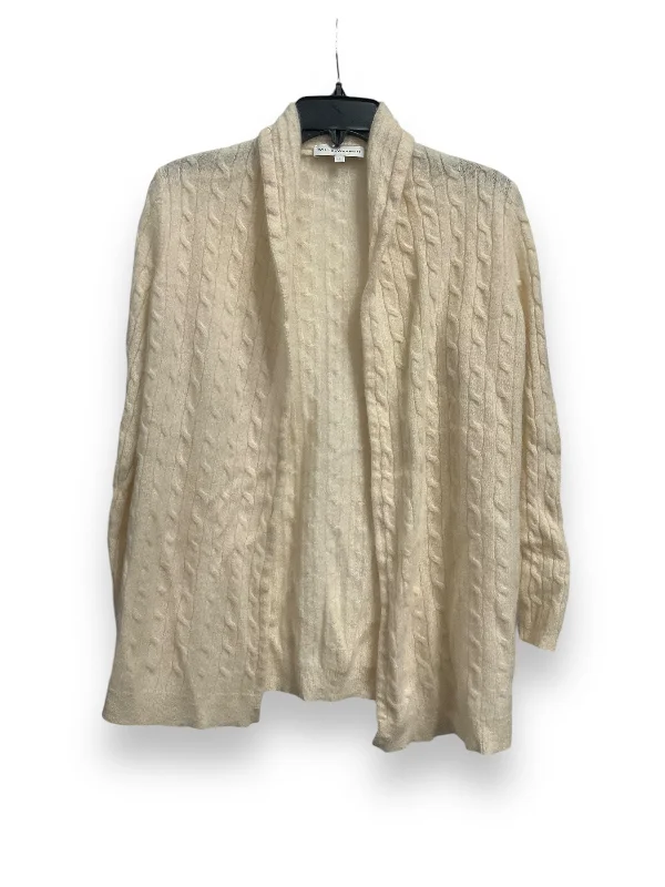 Sweater Cardigan Cashmere By White And Warren In Cream, Size: L