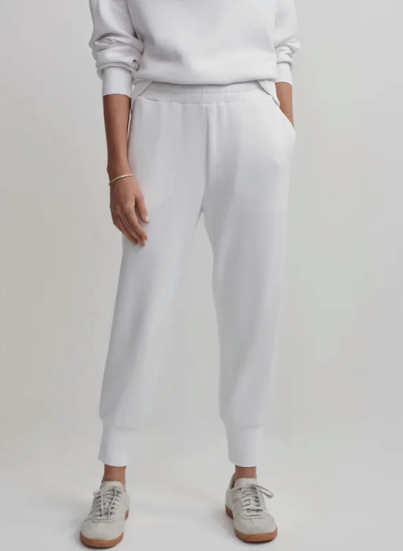 The Slim Cuff Pant 25 In White