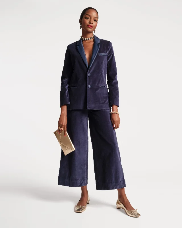 Tuxedo Pant Velvet Navy