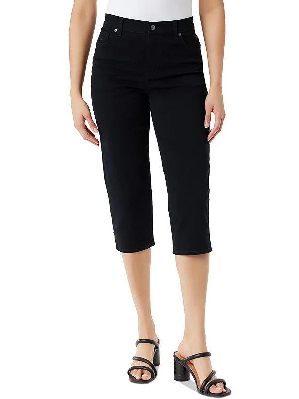 Womens High Rise Slimming Capri Jeans