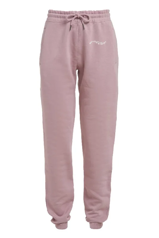 Women's Organic Cotton Jogger Pants In Mauve