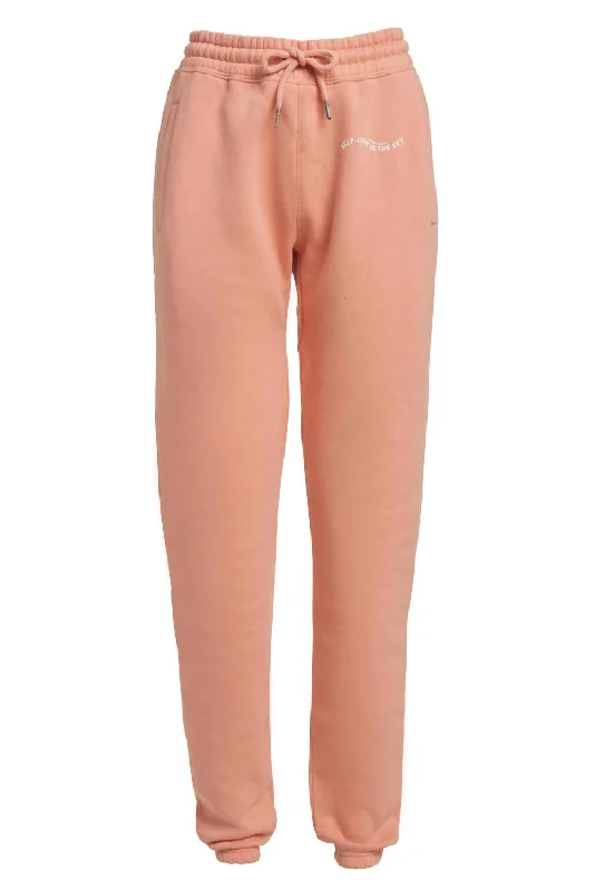 Women's Organic Cotton Jogger Pants In Salmon